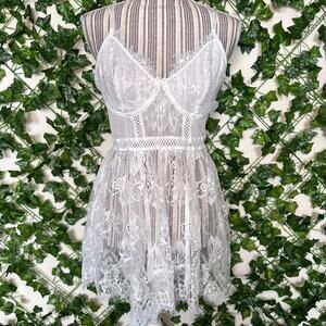 New without tags avidlove white lingerie lace slip dress